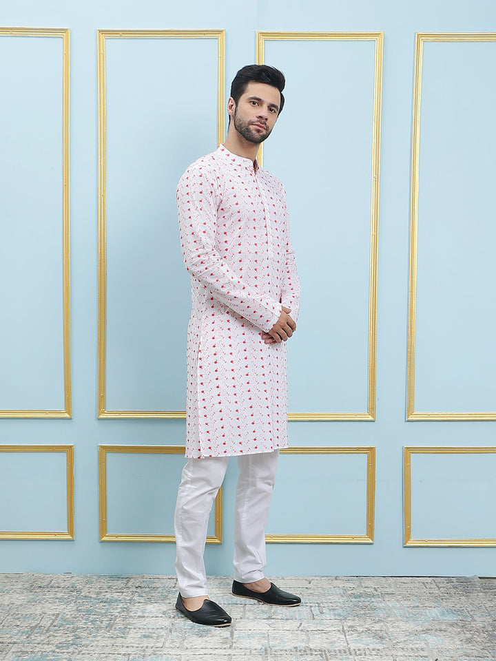 Embroidered Pure Cotton Straight Kurta