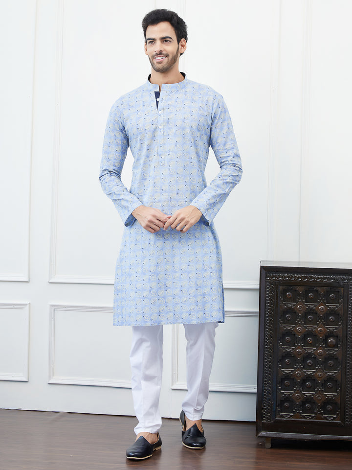 Printed Pure Cotton Straight Kurta