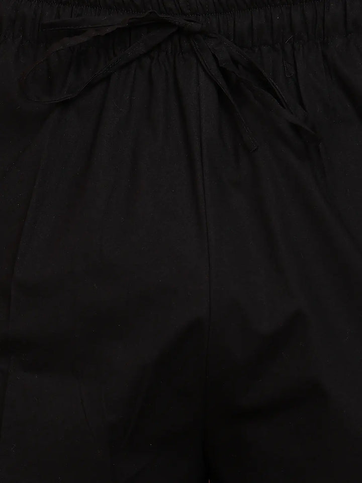 Men's Relaxed Fit Straight Cotton Pyjama with Drawstring