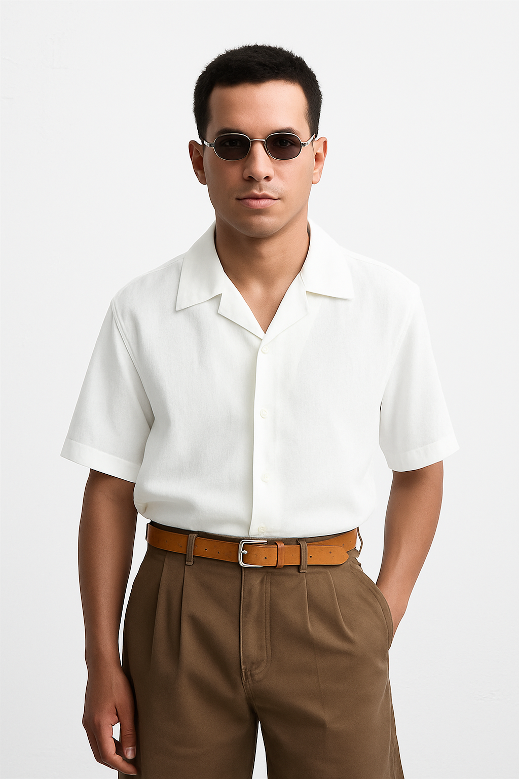 Men’s White Cotton Shirt