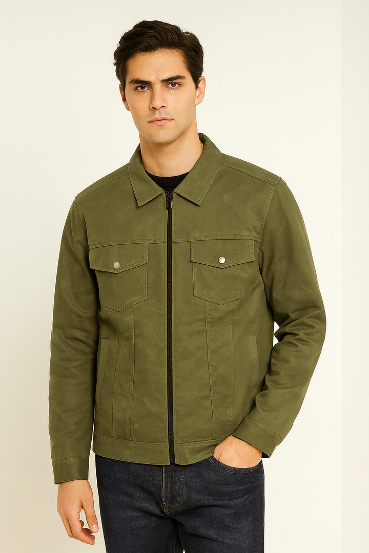 LEATHER - Layer up in Olivewood