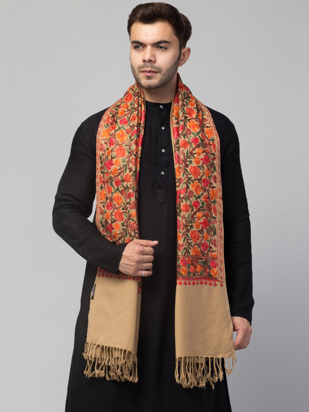 Aari Embroidery Stole for men