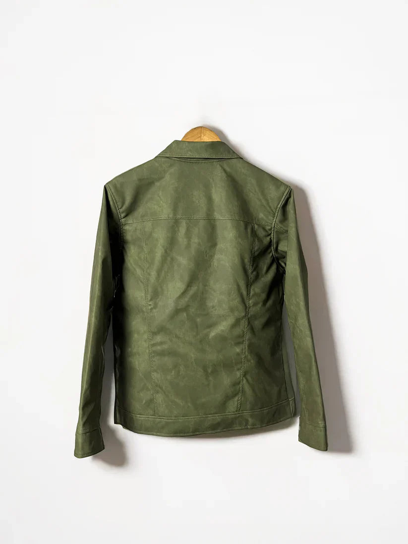 LEATHER - Layer up in Olivewood