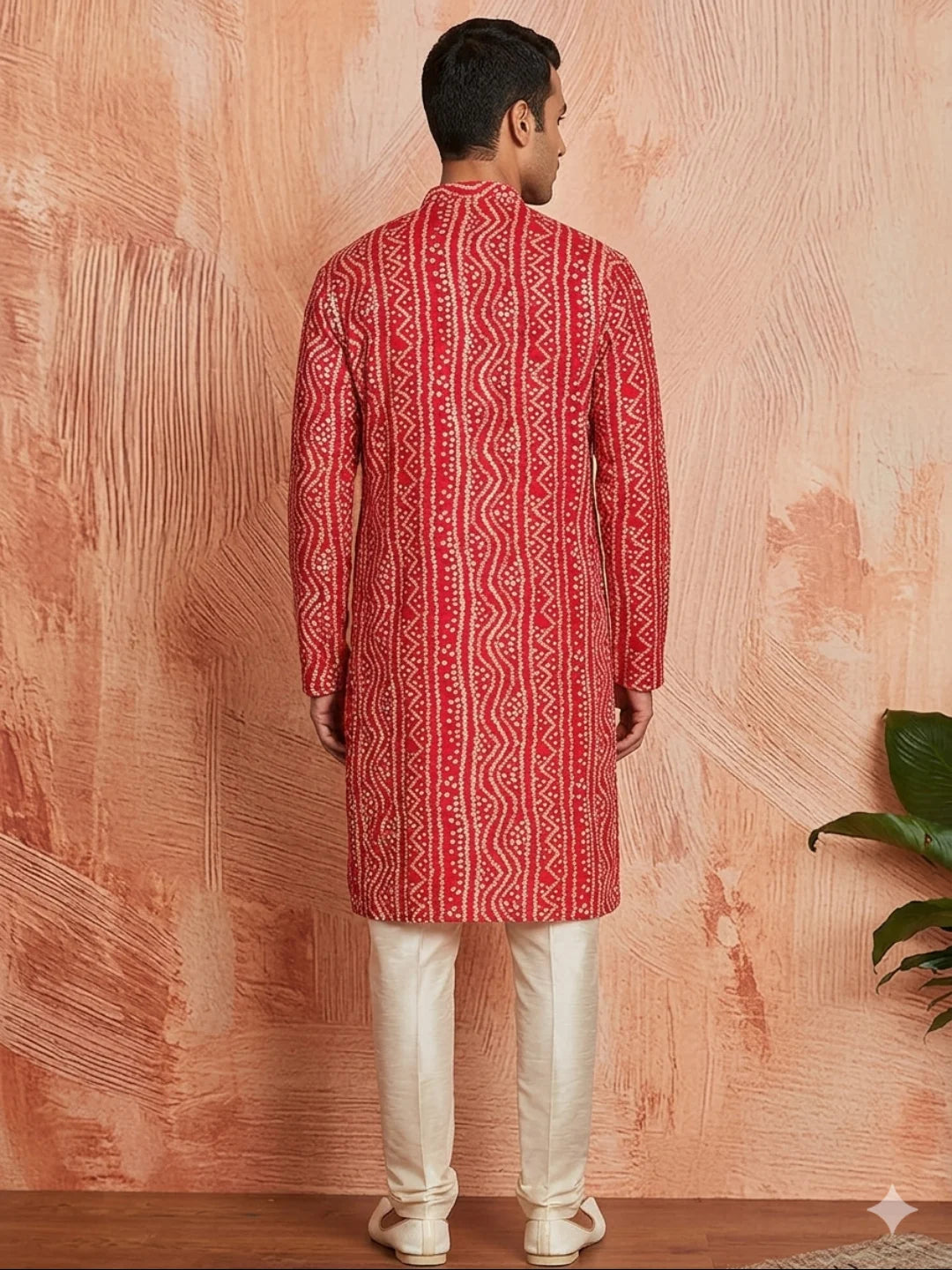 Premium Red Cotton Festive Kurta