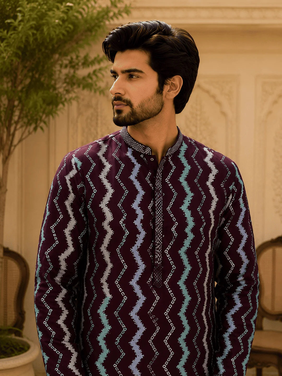 Multi Colour Viscose Rayon Printed Kurta for Men