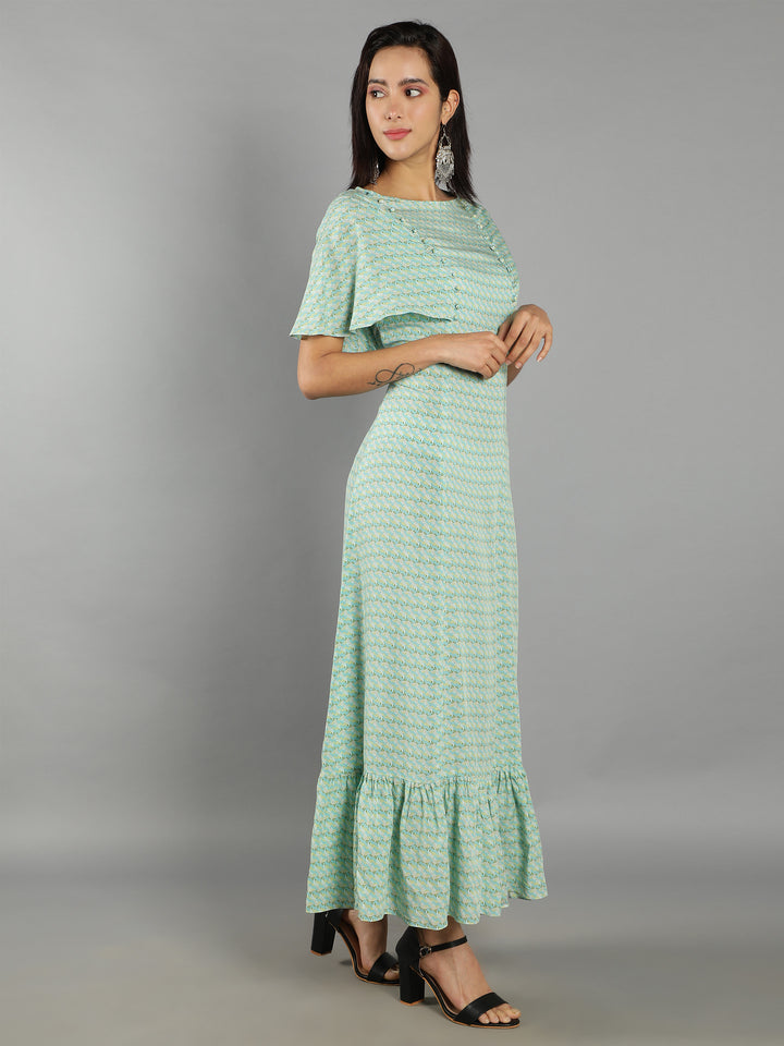 See Designs Green A-Line Women Dress
