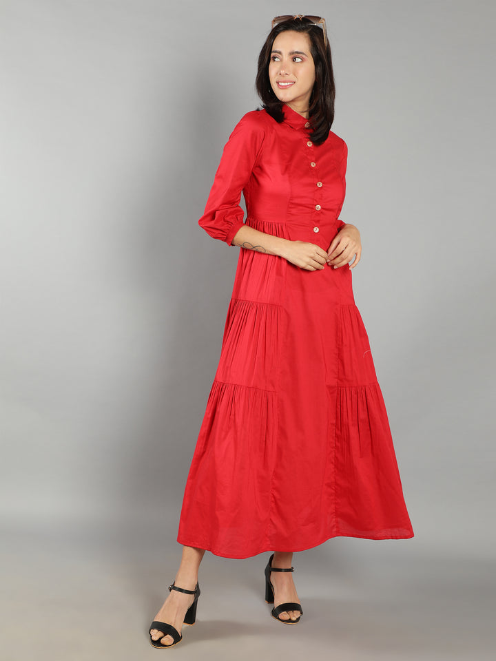 See Designs Red A-Line Women Dress