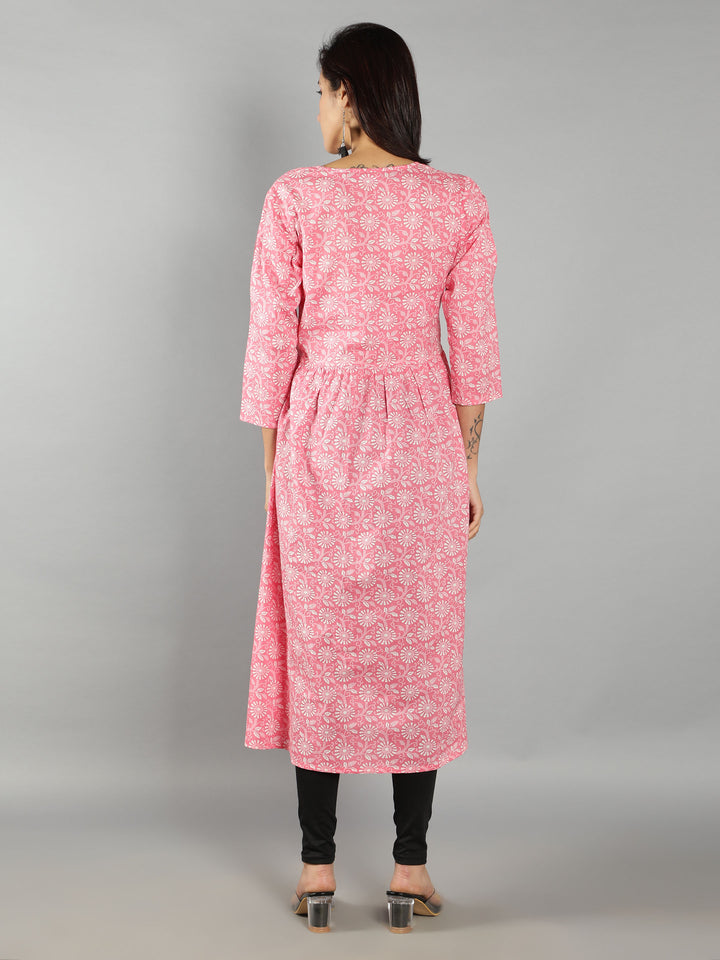 See Designs Pink Fit and Flare Women Dress