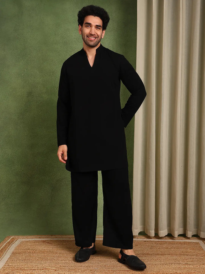 Men's Premium Cotton Blend Solid Co-ord Set