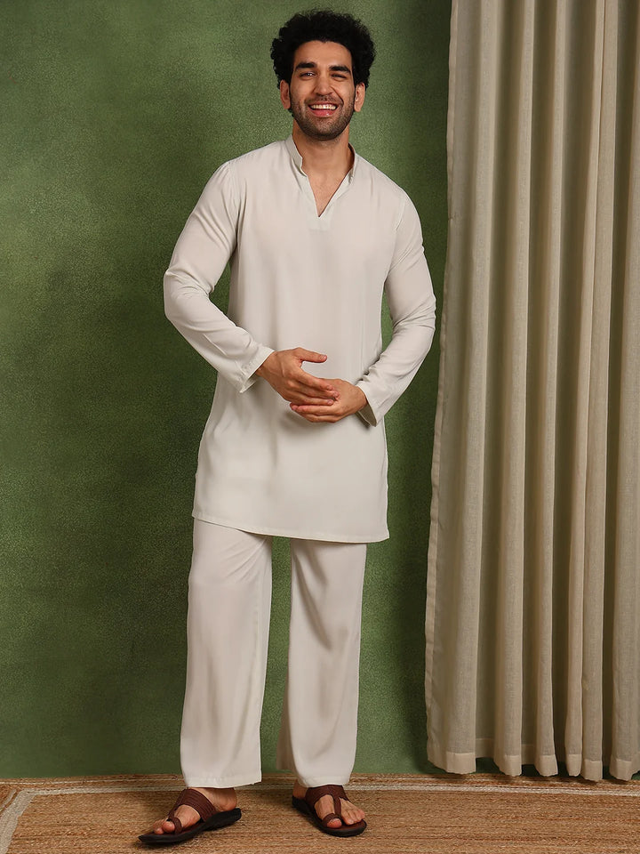 Men's Premium Cotton Blend Solid Co-ord Set