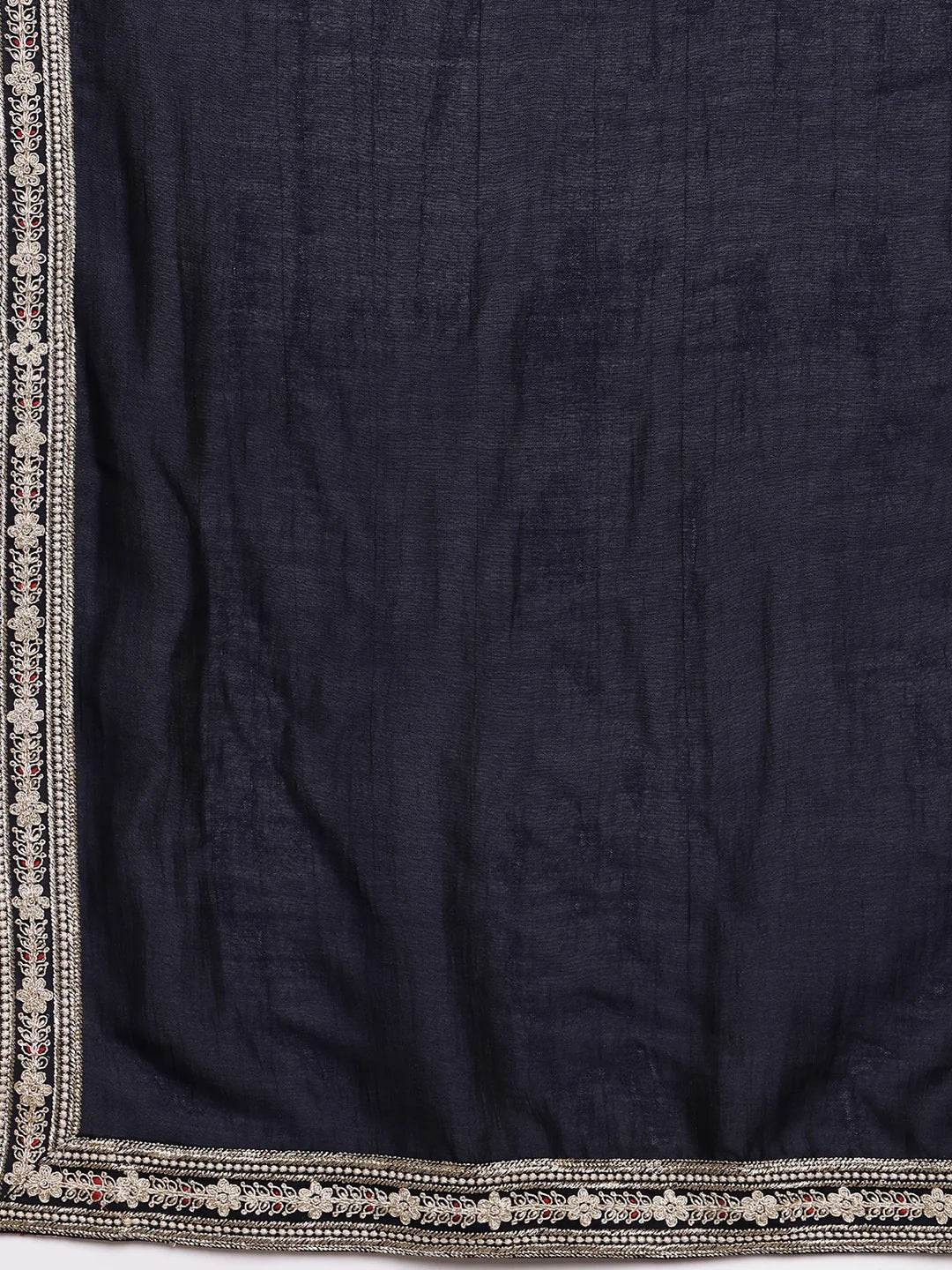 Blue Zari Yoke Design Viscose Rayon Straight Kurta for Men - Image 12