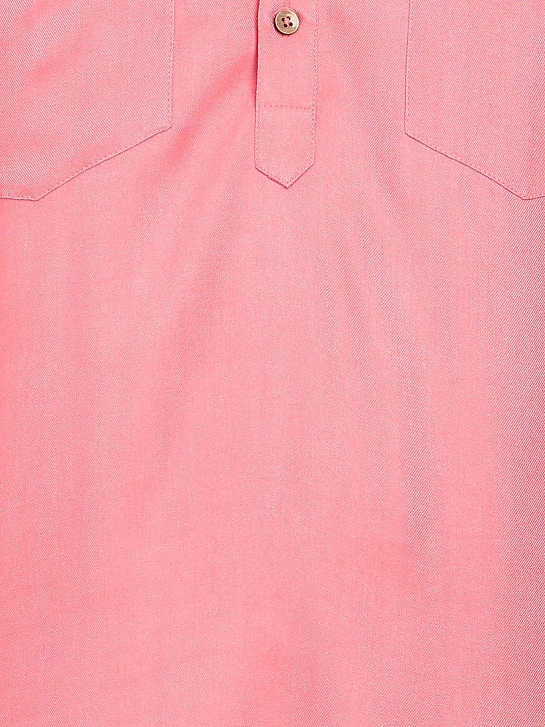 Men's Pink Viscose Rayon Solid Pathani Set