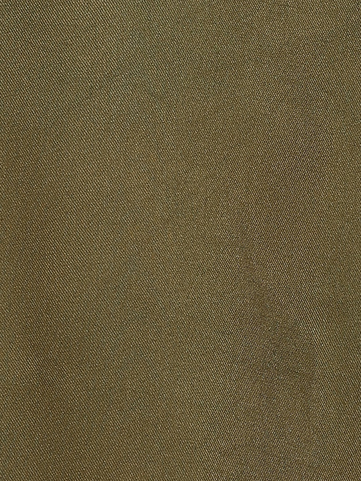 Men's Olive Viscose Rayon Solid Pathani Set