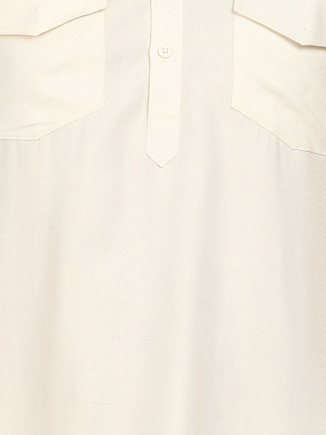 Men's Off White Viscose Rayon Solid Pathani Set