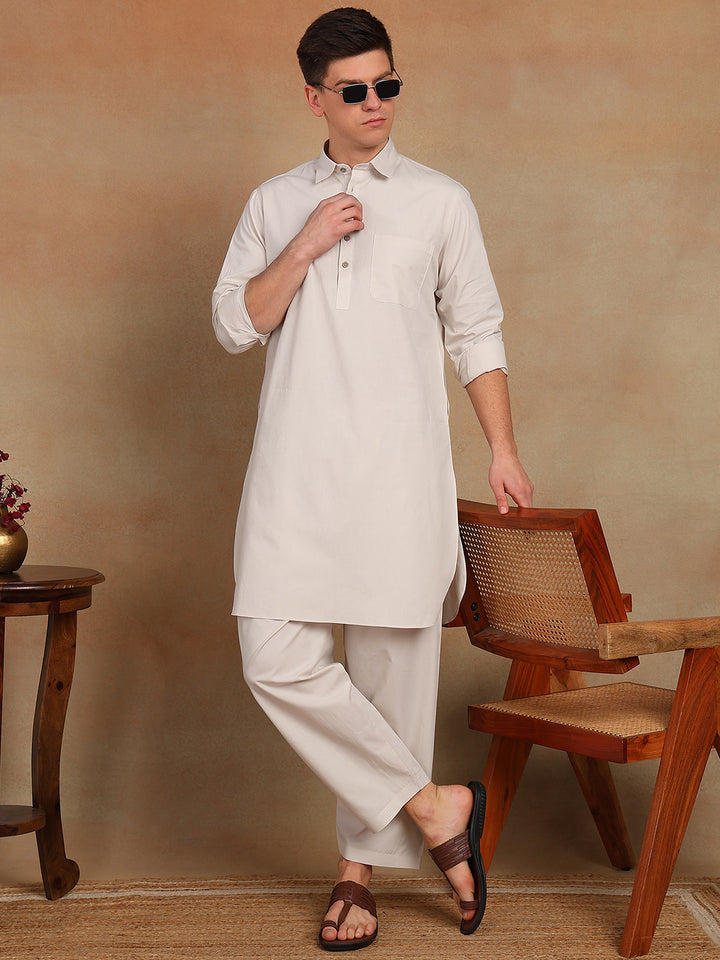 Men's Solid Pathani Kurta with pyjama