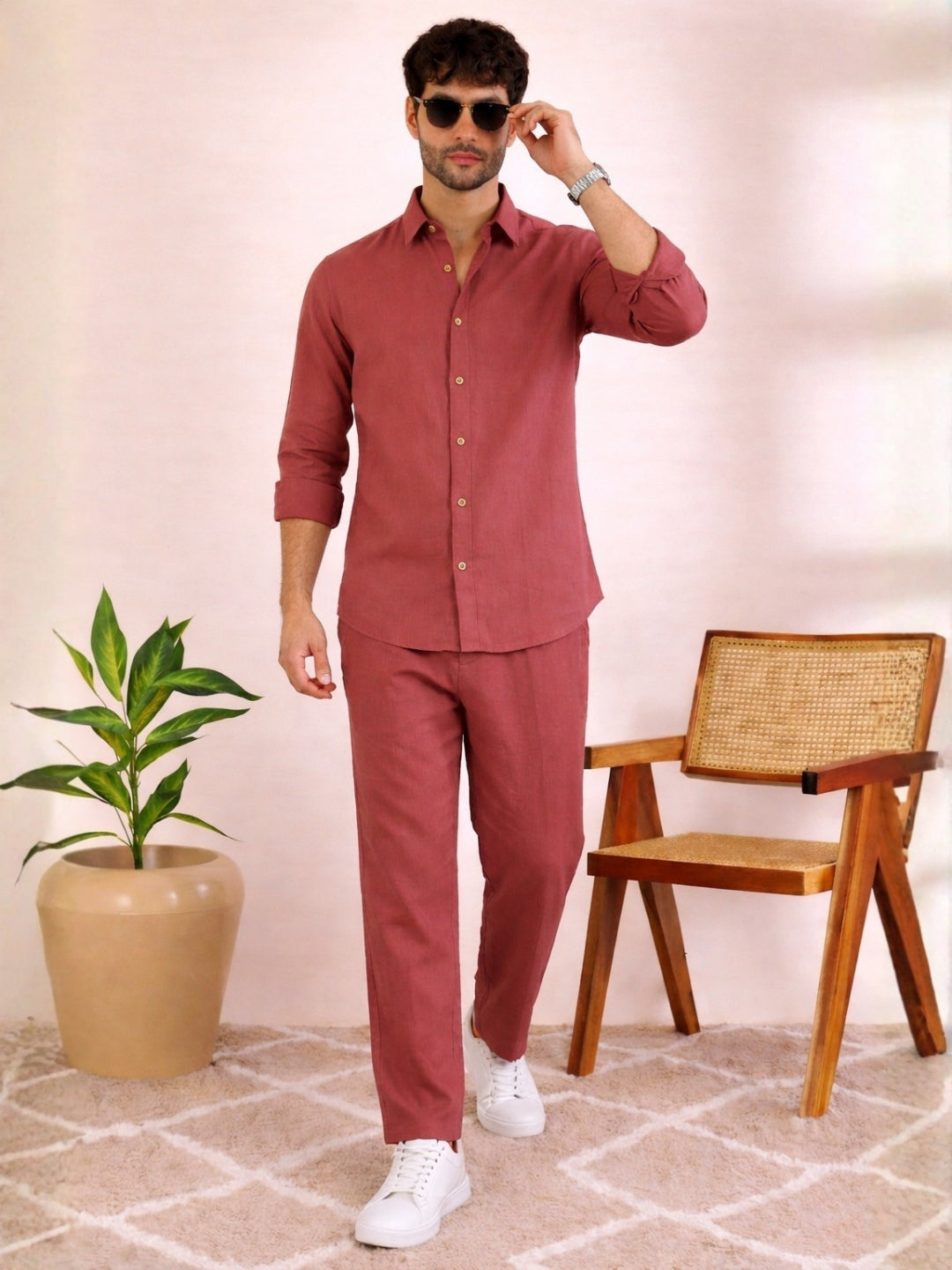 Linen Solid Co-ord Set