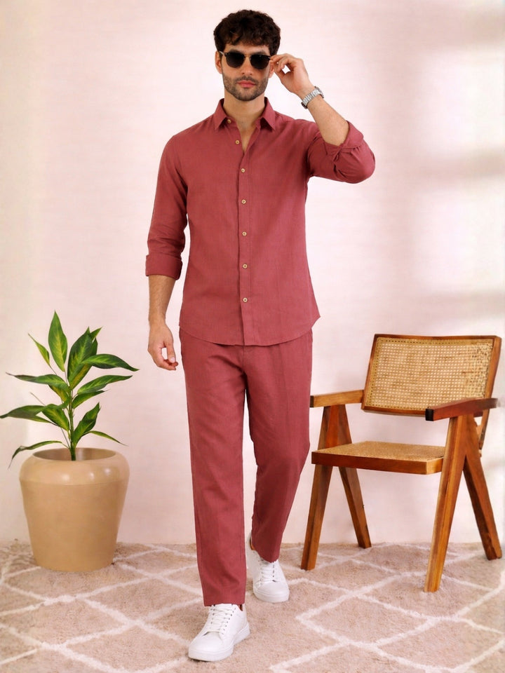 Linen Solid Co-ord Set