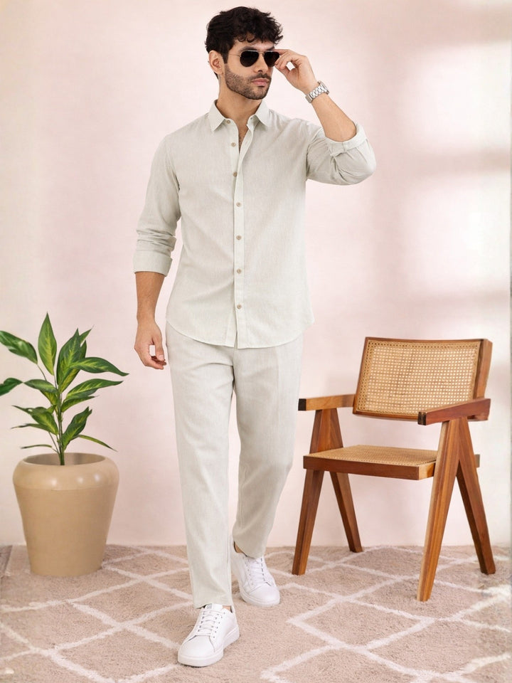 Linen Solid Co-ord Set