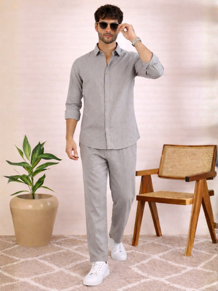 Linen Solid Co-ord Set