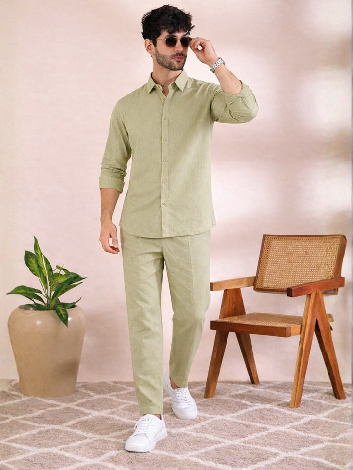 Linen Solid Co-ord Set