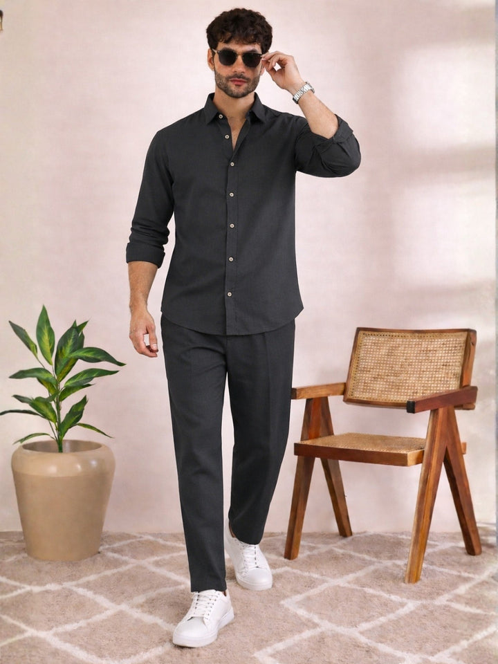 Linen Solid Co-ord Set