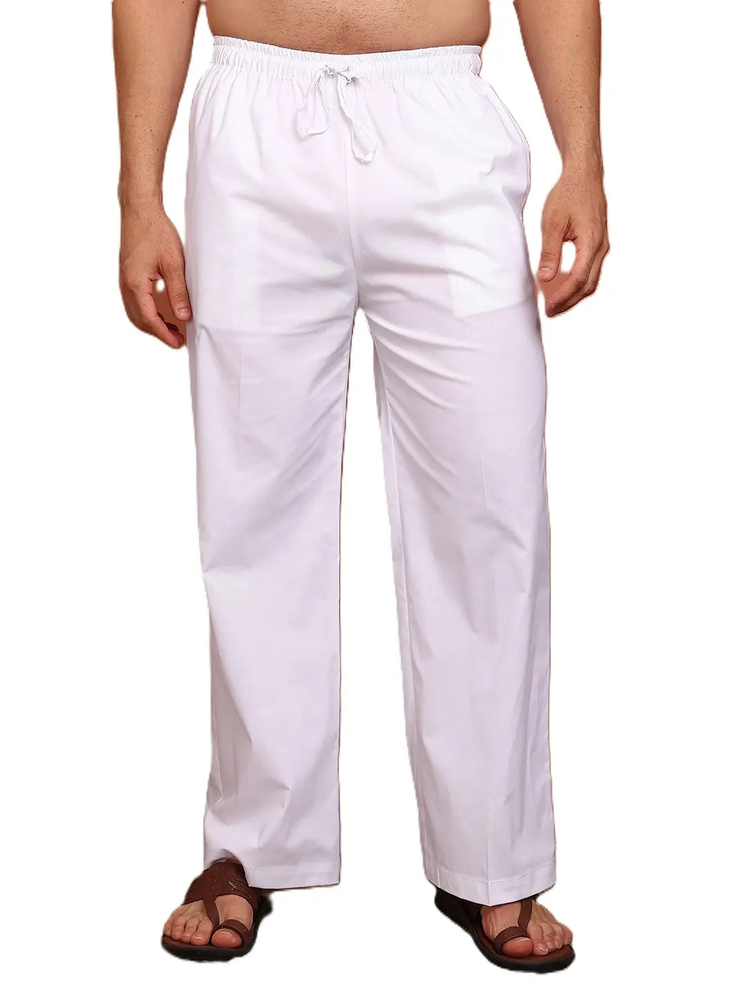Men's Relaxed Fit Straight Cotton Pyjama with Drawstring
