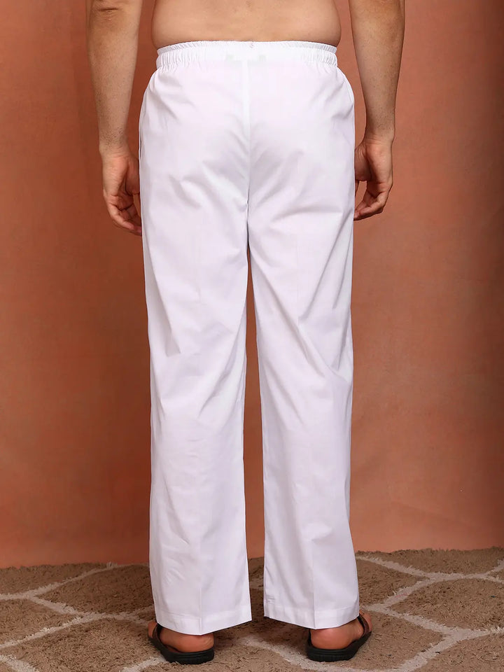 Men's Relaxed Fit Straight Cotton Pyjama with Drawstring