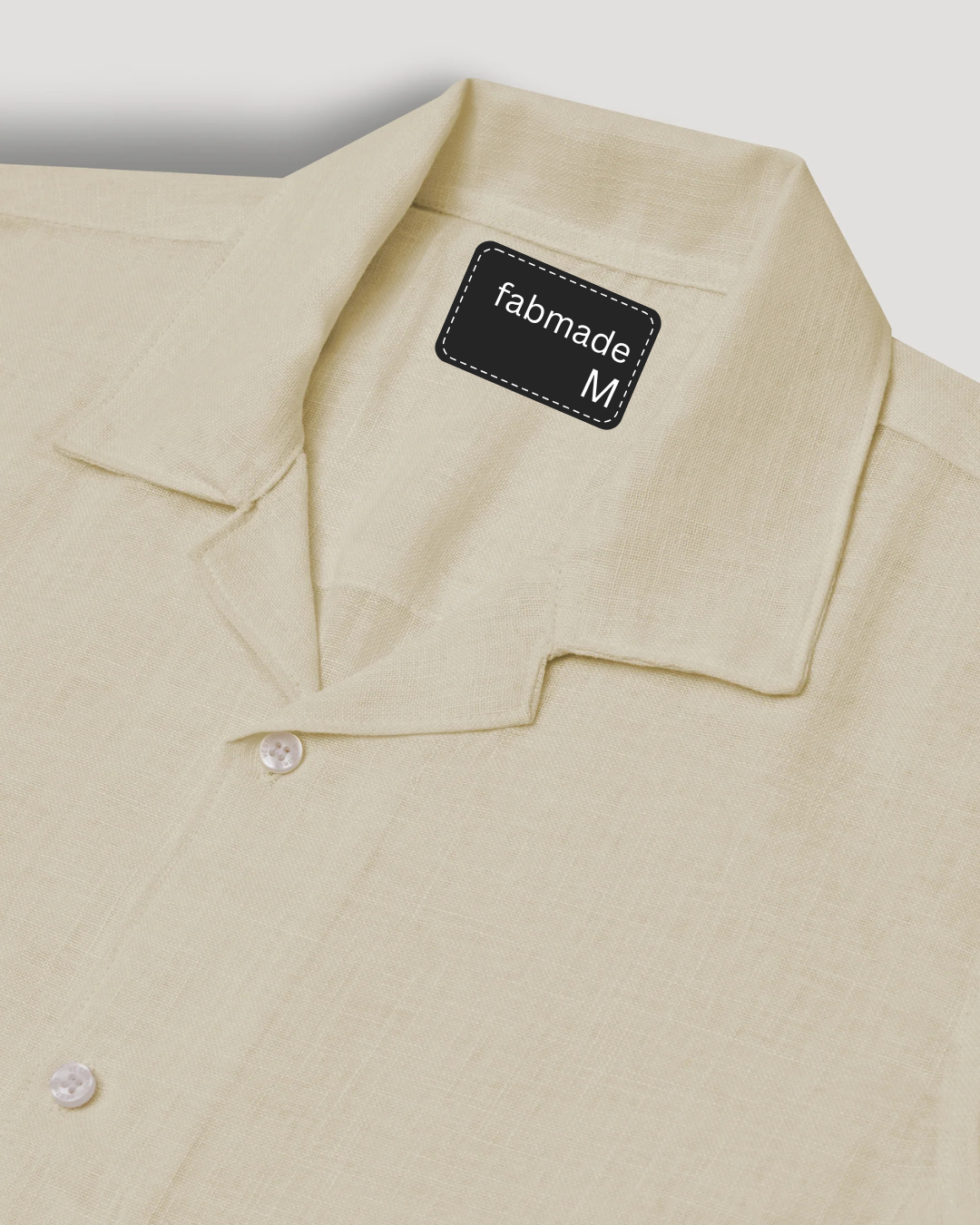 Men’s Beige Cotton Shirt
