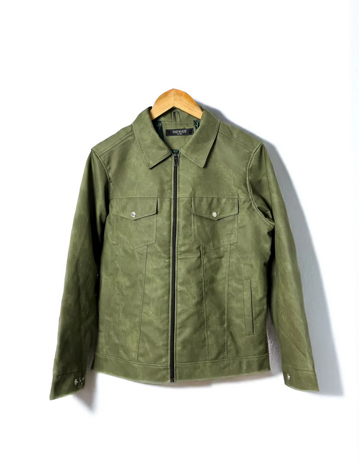 LEATHER - Layer up in Olivewood